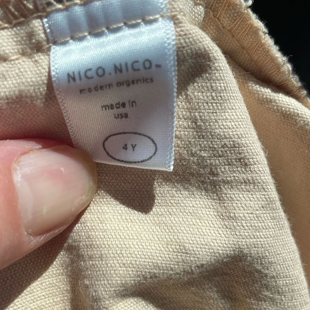 Nico Nico kids corduroy shirt dress 4 years organic cotton
